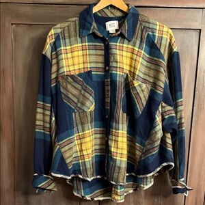BDG Multicolor Plaid Button-Up Shirt